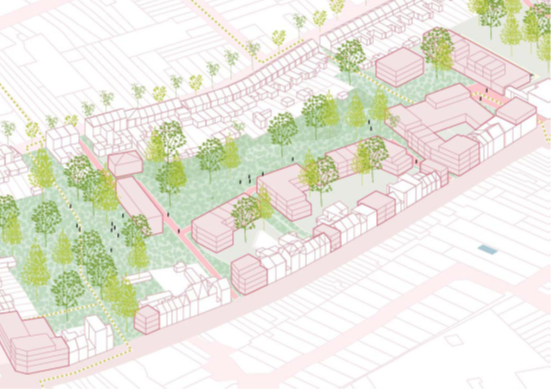 Zone 1 van het masterplan voor Nekkerspoel.