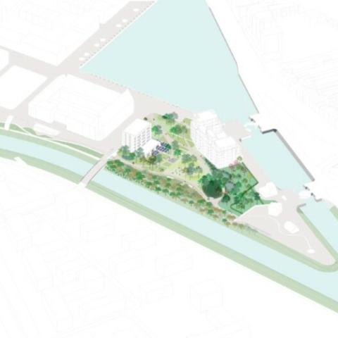 Kaart toekomstige Keerdokpark