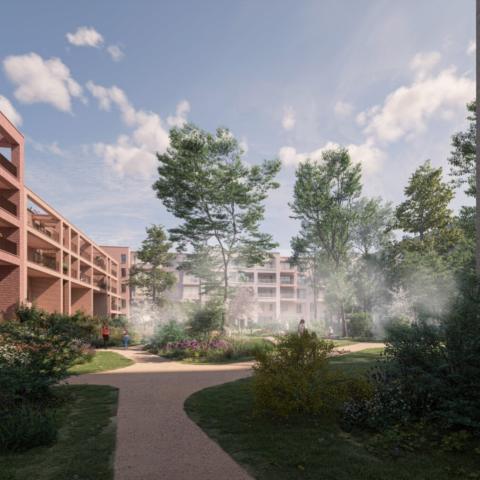 Binnentuin met doorgang Keerdok