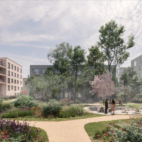 Binnentuin aan de zuidkant