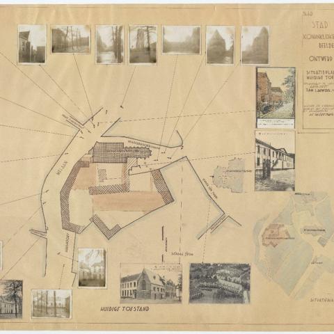 Het ontwerp tot nieuwbouw die in 1955 aan de slag ging met de cultuursite.