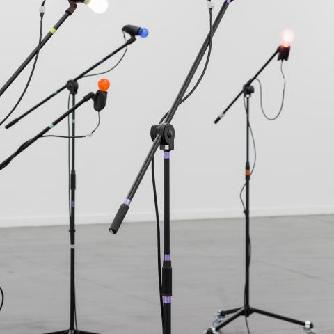 Microfoons die licht geven 