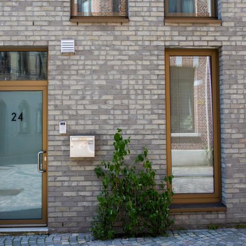 Een groene tegeltuin